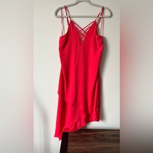 Guess Womens Sleeveless Ellia Strappy Asymetrical Dress